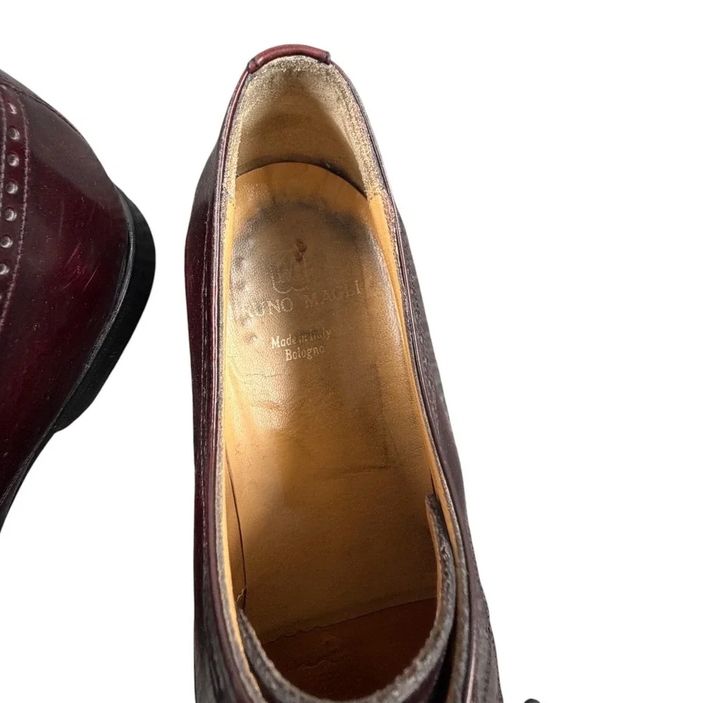 Bruno Magli Vica Mens Dress Shoes Cap Toe Oxford Leather Burgundy Size 11 M